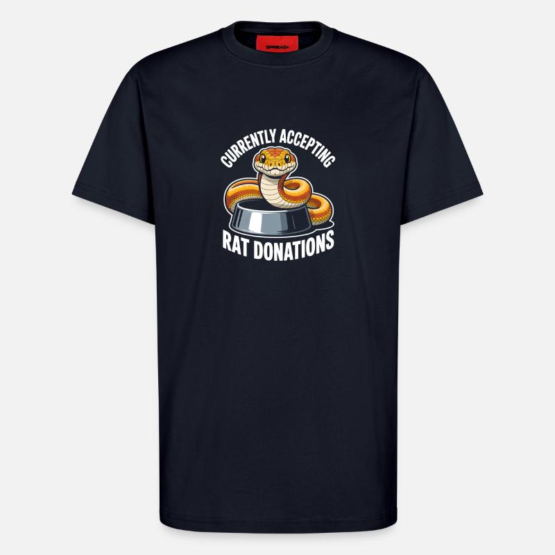 Rattenspenden gesucht | Königspython Humor - T-Shirt - made by SPREAD - DARK NAVY