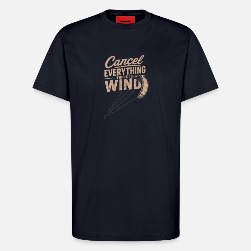 Windspruch Graphic: Cancel Everything Wind - T-Shirt - made by SPREAD - DARK NAVY