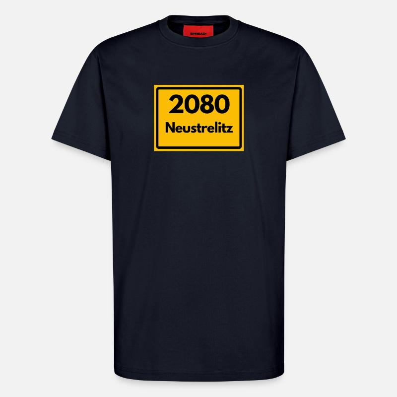 ALTE POSTLEITZAHL PLZ RETRO 2080 NEUSTRELITZ - T-Shirt - made by SPREAD - DARK NAVY