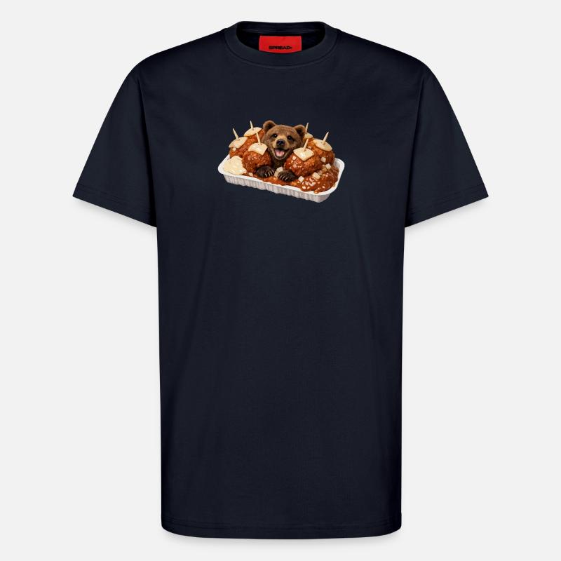 Bear bite with bear - T-Shirt - made by SPREAD - DARK NAVY