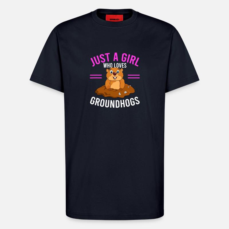 Murmeltier-Liebesmädchen-Tee - T-Shirt - made by SPREAD - DARK NAVY