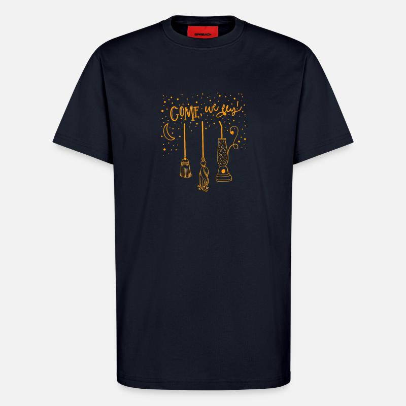 Luminous Witch Lanterns at Night - T-Shirt - made by SPREAD - DARK NAVY