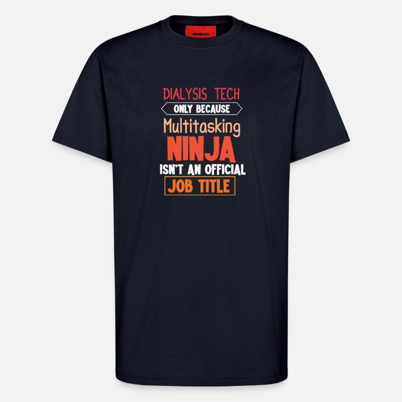 Technicien en dialyse néphrologie - T-shirt bio décontracté fabriqué en UE - DARK NAVY