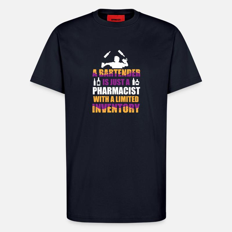 Barkeeper Kellner bartender Barmann - T-Shirt - made by SPREAD - DARK NAVY