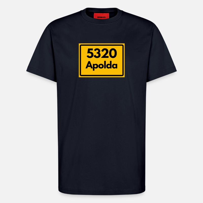 ANCIEN CODE POSTAL 5320 Apolda Glockenstadt - T-shirt bio décontracté fabriqué en UE - DARK NAVY