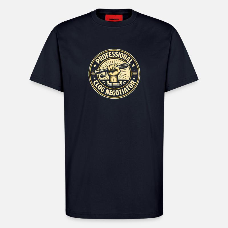 Constipation Professional | Pipe cleaning - T-Shirt - made by SPREAD - DARK NAVY