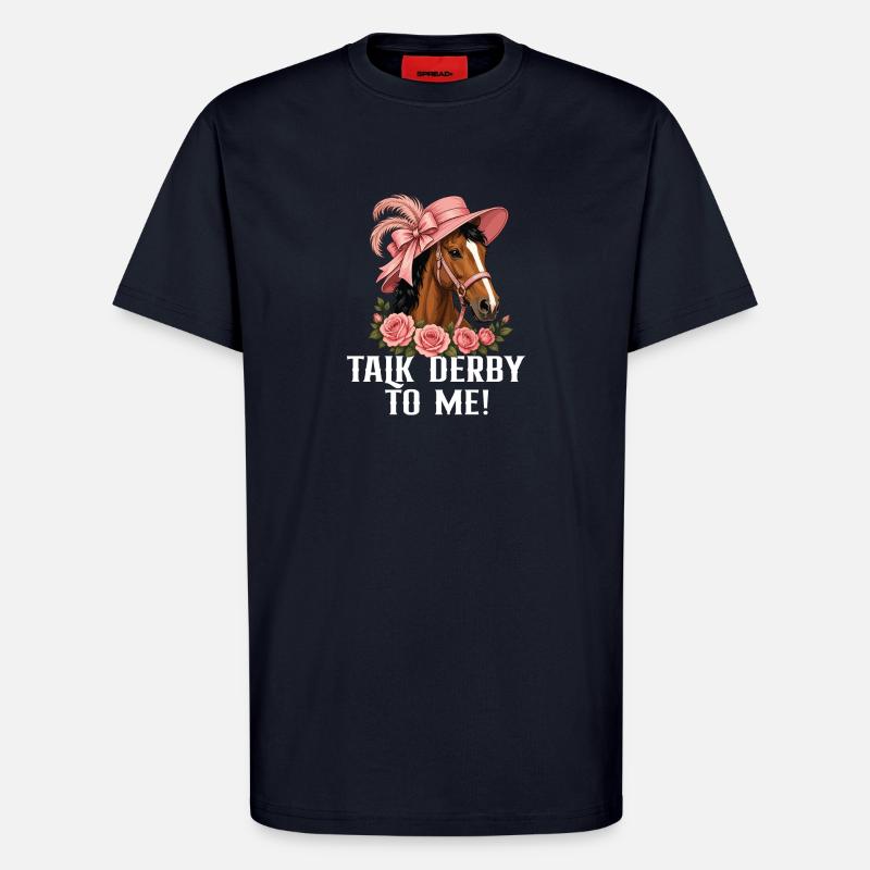 Vollblut-Derby-Pferderennbahn - T-Shirt - made by SPREAD - DARK NAVY