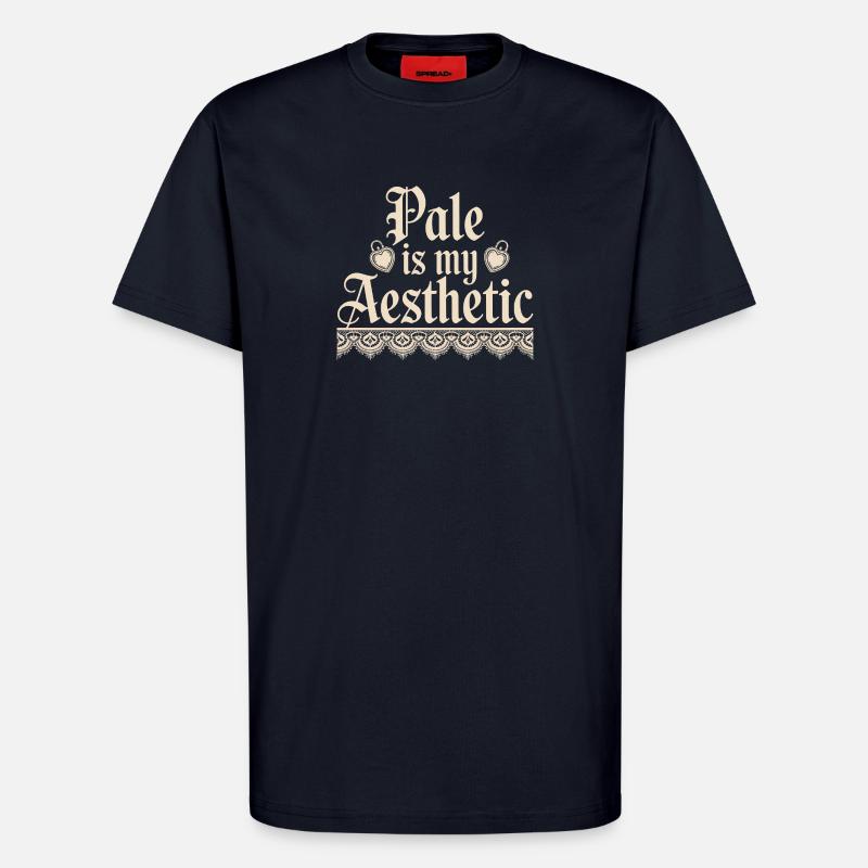 Blasse ästhetische Spitzentypografie - T-Shirt - made by SPREAD - DARK NAVY