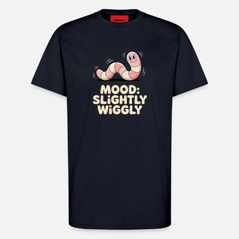 Slightly wobbly | Worm Mood - T-Shirt - made by SPREAD - DARK NAVY