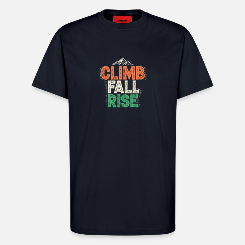 Klettern, Fall Klettern, Klettern – Berg - T-Shirt - made by SPREAD - DARK NAVY