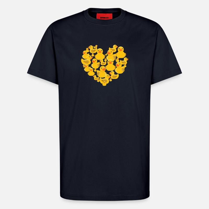 Herz der Quietscheenten - T-Shirt - made by SPREAD - DARK NAVY