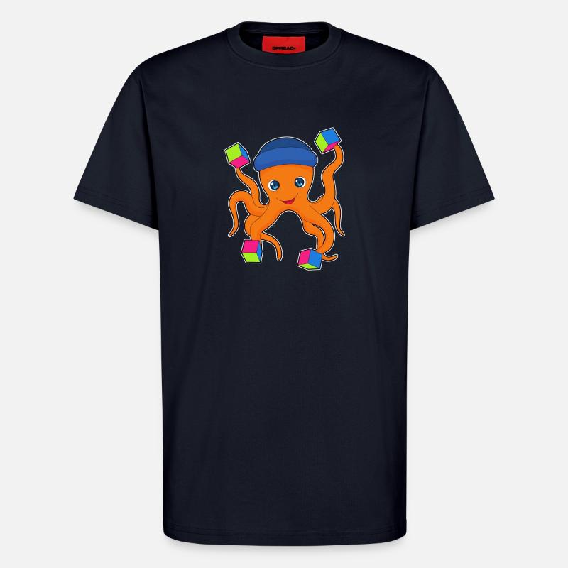 Octopus Cube - T-Shirt - made by SPREAD - DARK NAVY