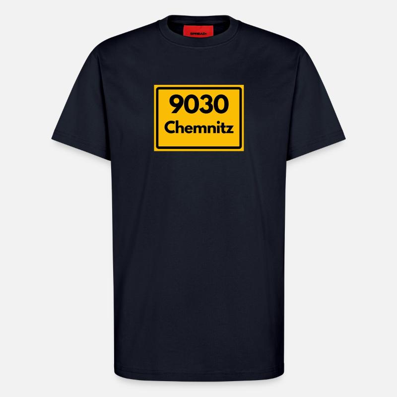 9030 PLZ SACHSEN CHEMNITZ ALTE POSTLEITZAHL - T-Shirt - made by SPREAD - DARK NAVY