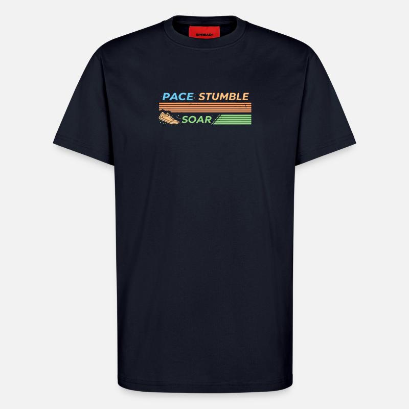PACE STUMBLE SOAR - T-Shirt - made by SPREAD - DARK NAVY
