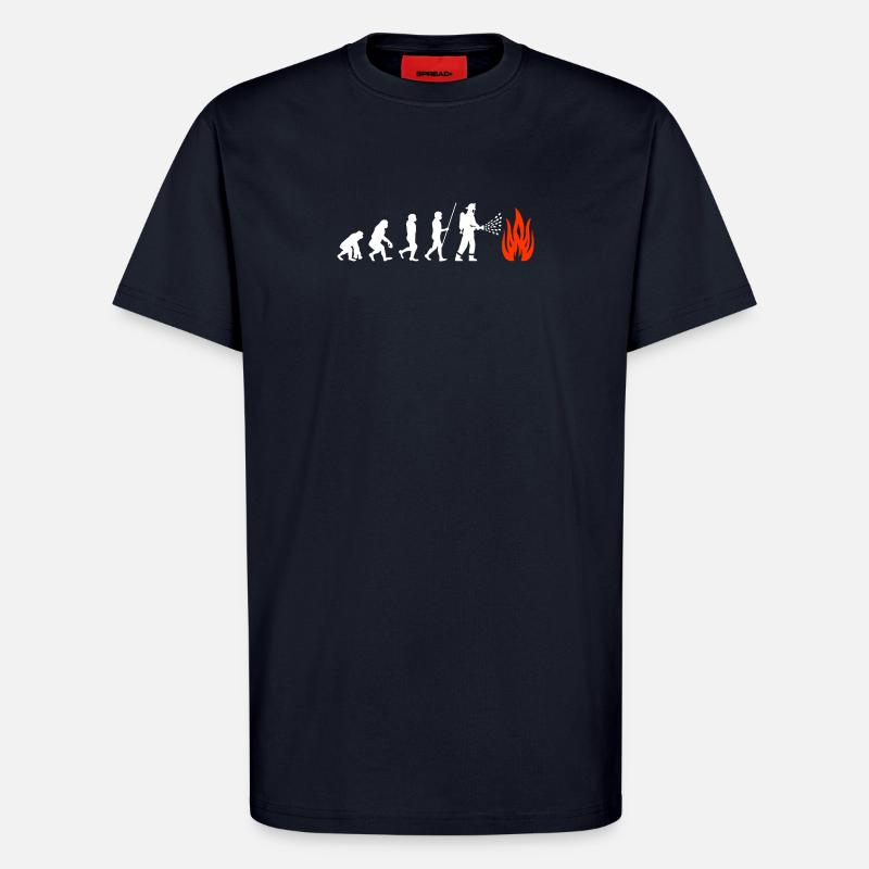 Feuerwehr Evolution Feuerwehrmann - T-Shirt - made by SPREAD - DARK NAVY