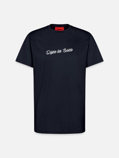 Digne les bains - T-shirt bio décontracté fabriqué en UE - DARK NAVY