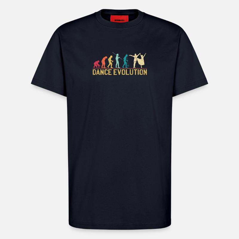 Dance Evolution Silhouette Design - T-Shirt - made by SPREAD - DARK NAVY