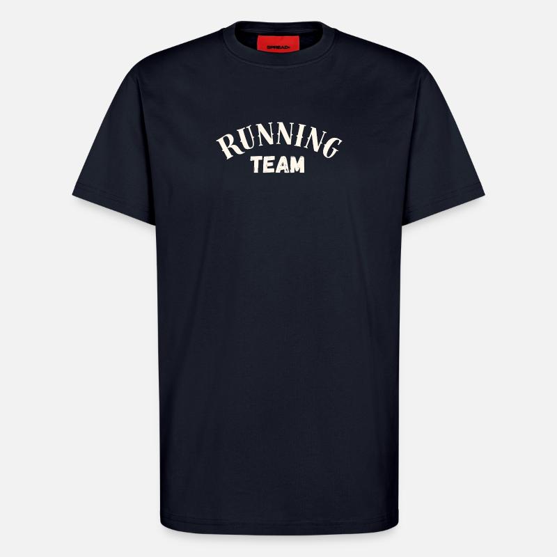 Équipe de course - T-shirt bio décontracté fabriqué en UE - DARK NAVY