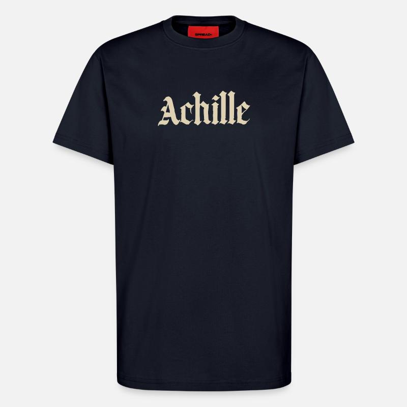 Achille Gothic script - T-Shirt - made by SPREAD - DARK NAVY