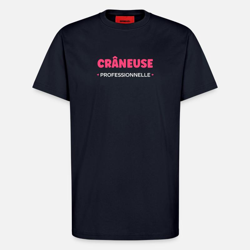 craneuse - T-shirt bio décontracté fabriqué en UE - DARK NAVY