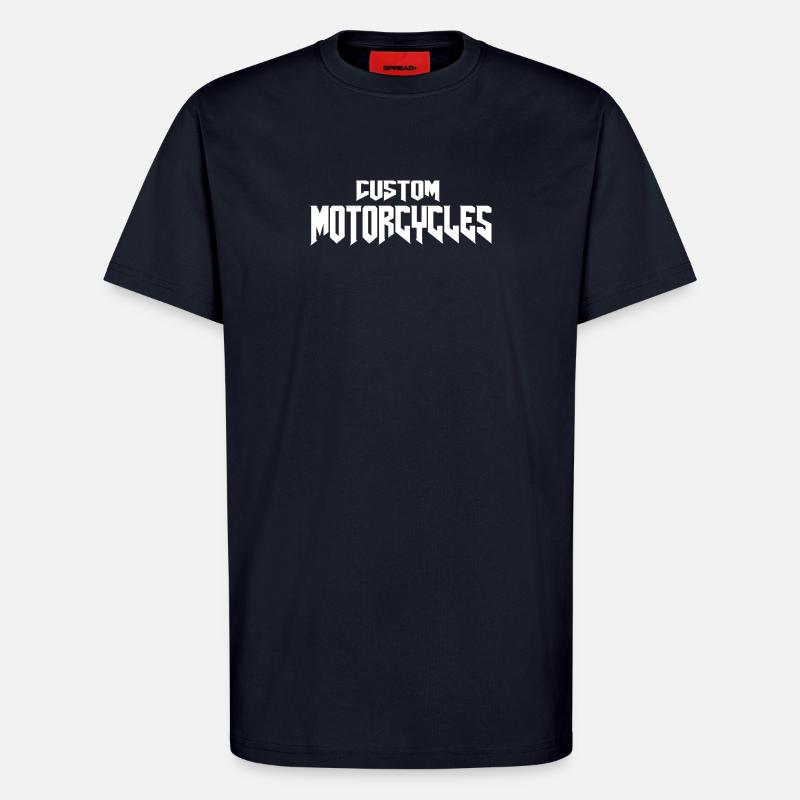 Custom Motorcycles Chopper Biker - T-Shirt - made by SPREAD - DARK NAVY