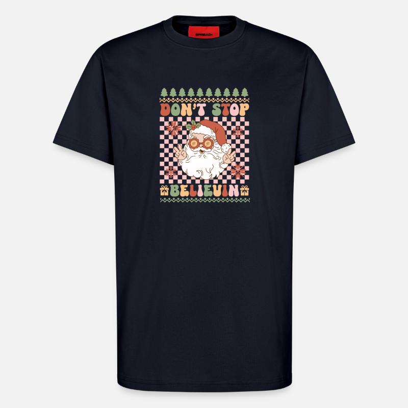Pull de Noël moche - T-shirt bio décontracté fabriqué en UE - DARK NAVY