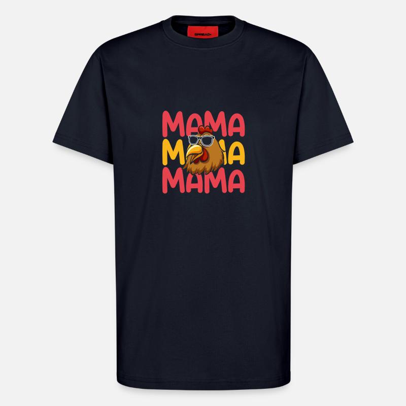 Henne Mama Mutter Hühner - T-Shirt - made by SPREAD - DARK NAVY