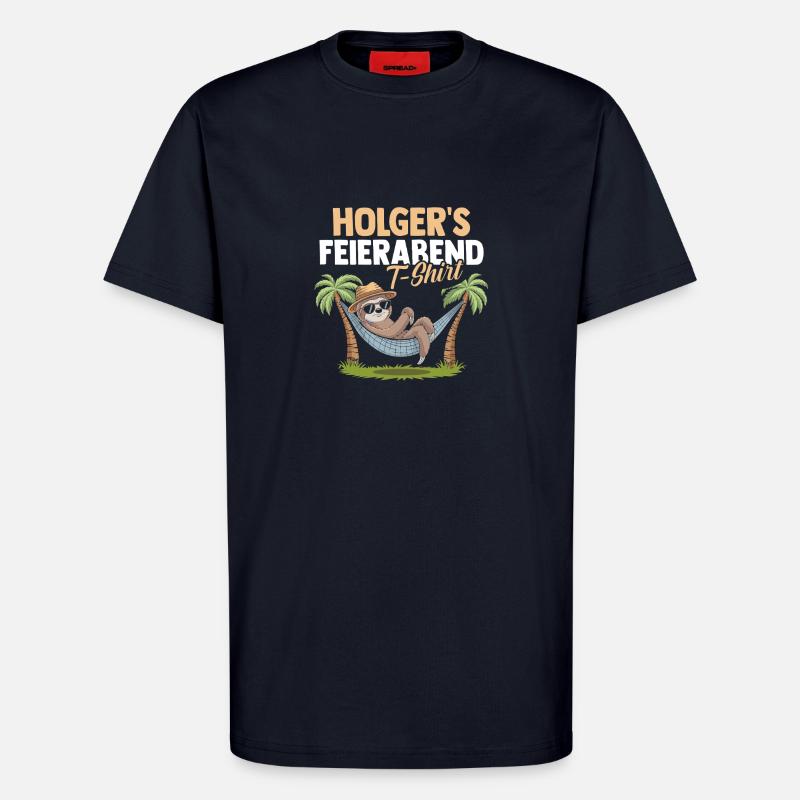 Faultier Holger - T-Shirt - made by SPREAD - DARK NAVY