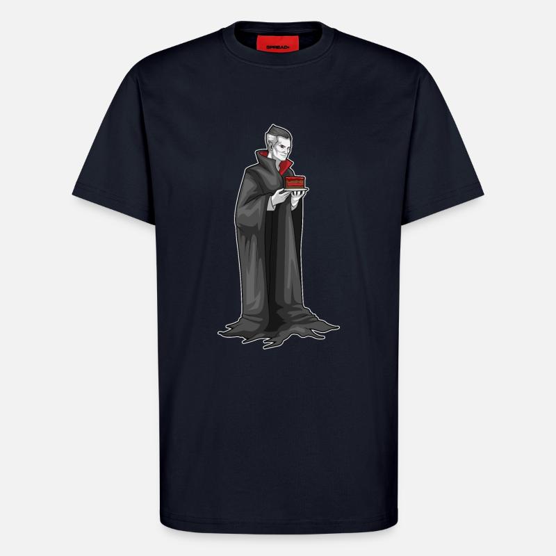 Vampire Halloween Cake - T-Shirt - made by SPREAD - DARK NAVY