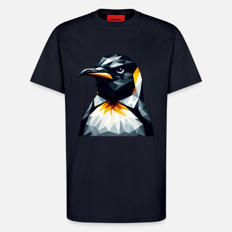 Geometric Penguin Polygon Math Art - T-Shirt - made by SPREAD - DARK NAVY