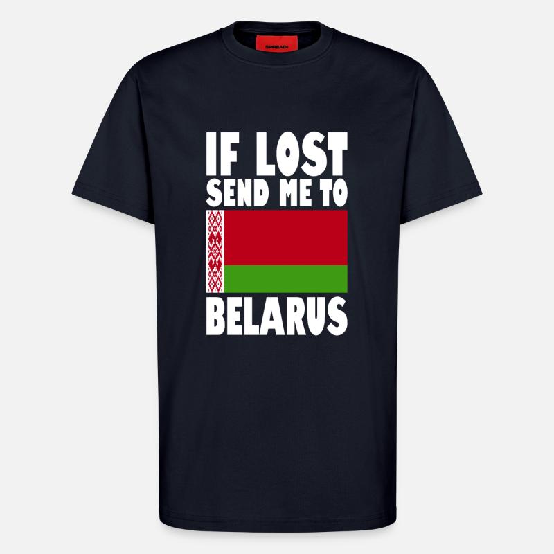Belarus Flagge Spruch - T-Shirt - made by SPREAD - DARK NAVY