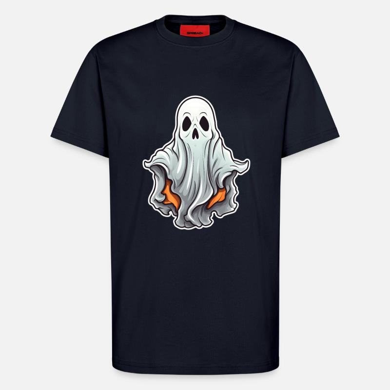 Ghost Halloween Comic - T-Shirt - made by SPREAD - DARK NAVY