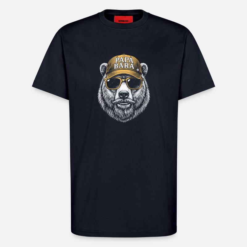 Papa Bara Hipster Cap - T-Shirt - made by SPREAD - DARK NAVY