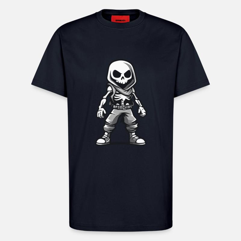 Skeleton Halloween Comic - T-Shirt - made by SPREAD - DARK NAVY
