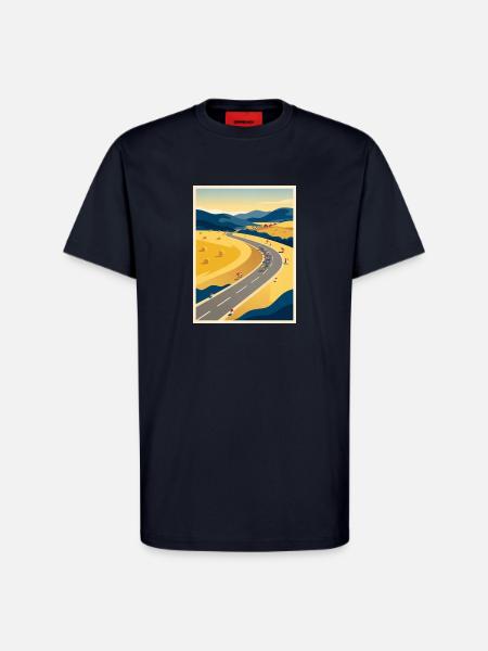 July Road - Cycling Memory - T-Shirt - made by SPREAD - DARK NAVY