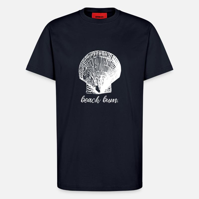 Beach Bum Shell - Mermaid - T-Shirt - made by SPREAD - DARK NAVY