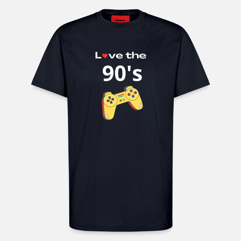 Love the 90s Retro Controller - T-Shirt - made by SPREAD - DARK NAVY