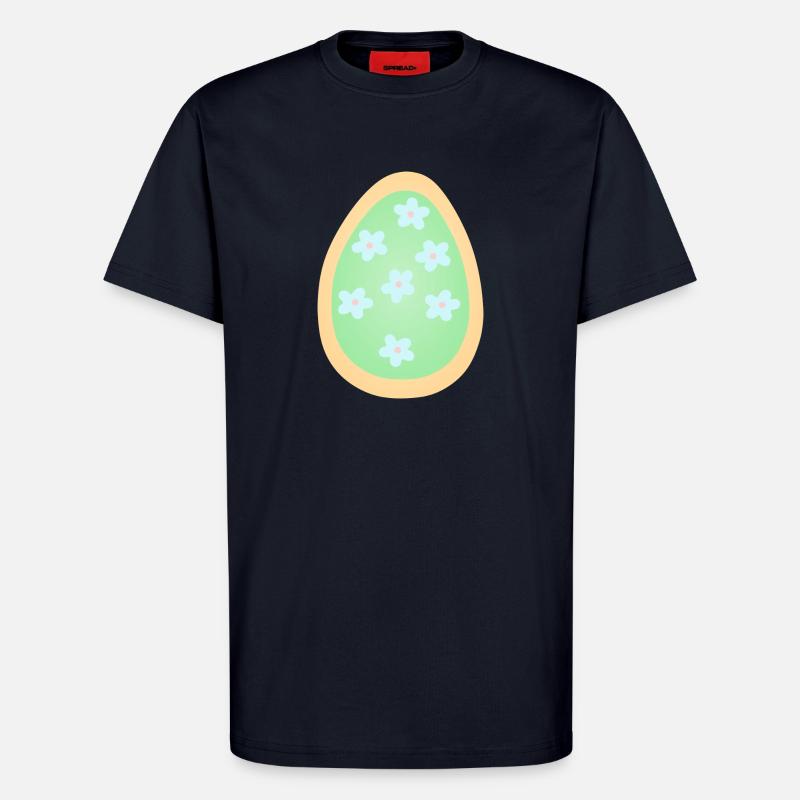 Pastel Floral Egg Pattern - T-Shirt - made by SPREAD - DARK NAVY