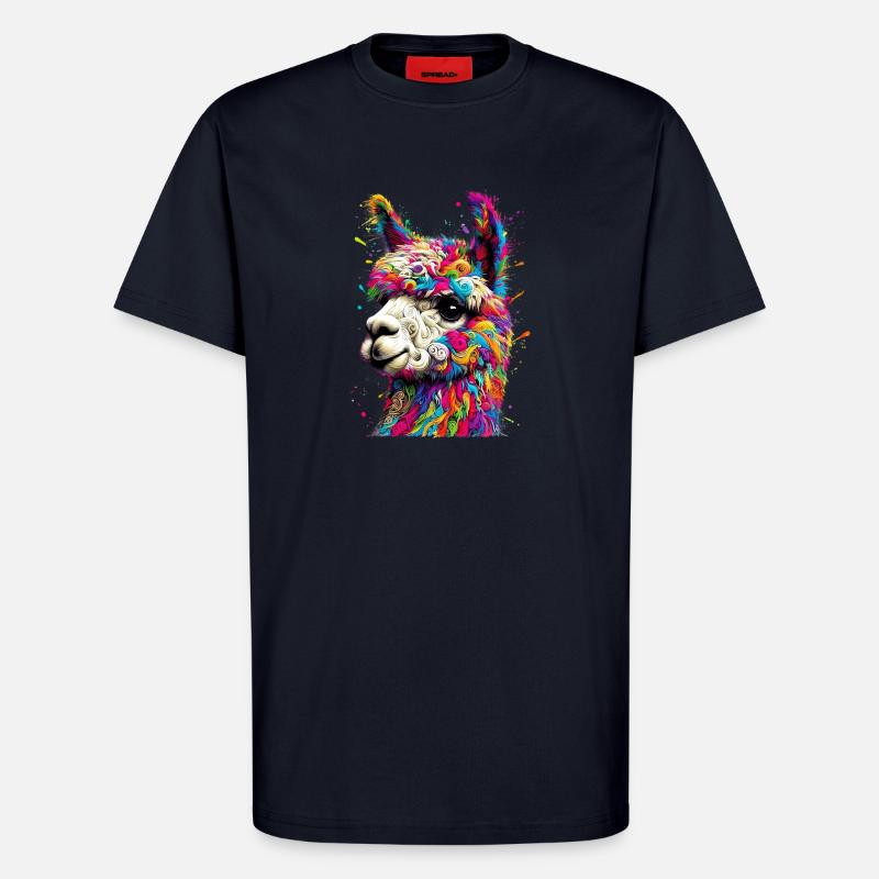 Alpaca - T-Shirt - made by SPREAD - DARK NAVY