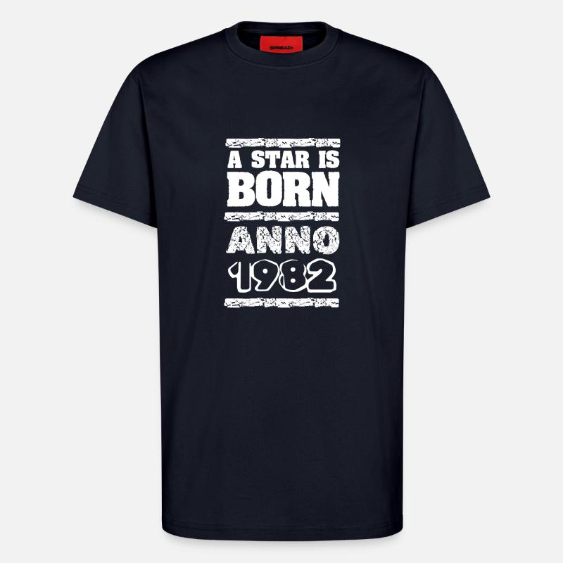 Né en 1982 - T-shirt bio décontracté fabriqué en UE - DARK NAVY