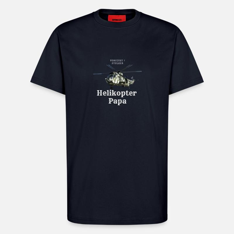 Stolzer Helikopterpapa - T-Shirt - made by SPREAD - DARK NAVY