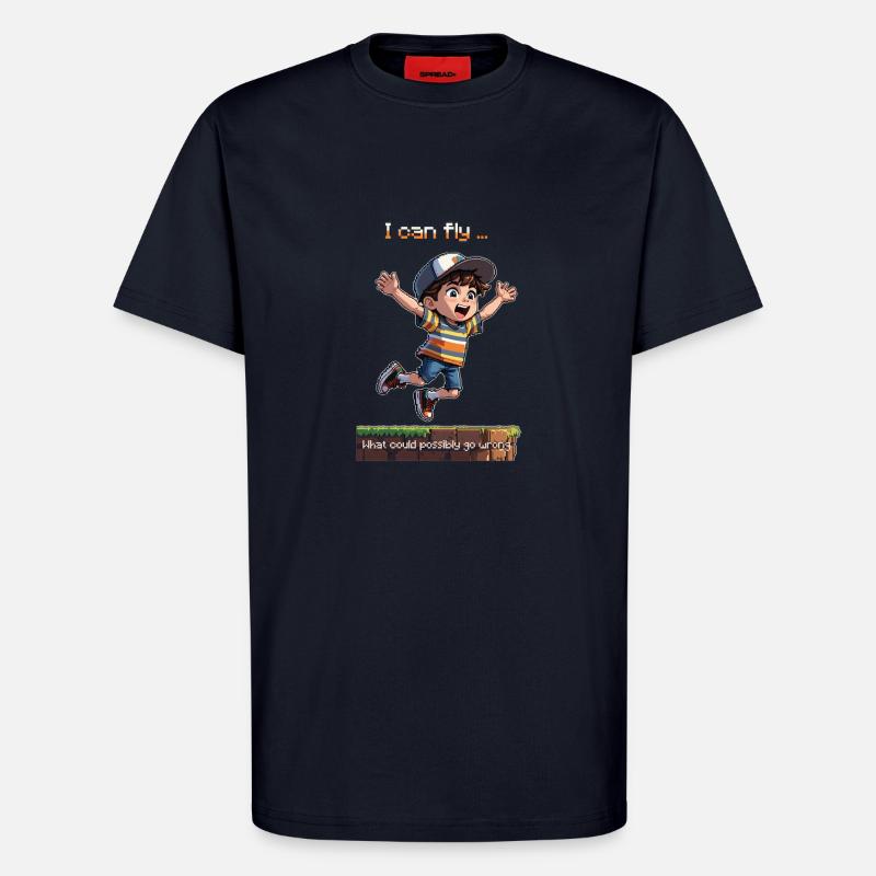 The 8bit Fly Guy - T-Shirt - made by SPREAD - DARK NAVY