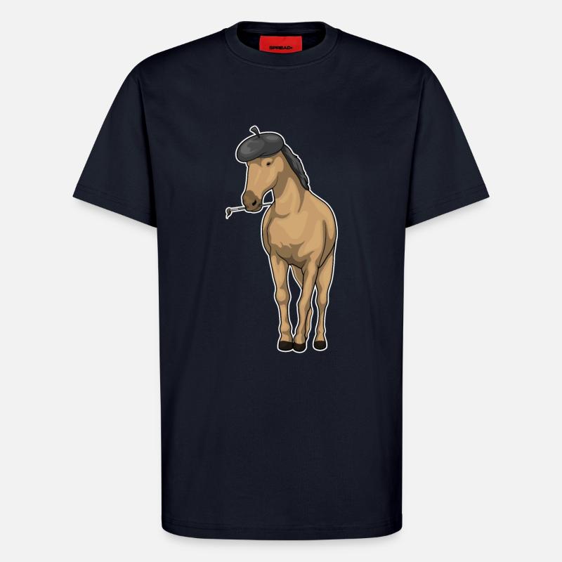 Pferd Maler Pinsel - T-Shirt - made by SPREAD - DARK NAVY