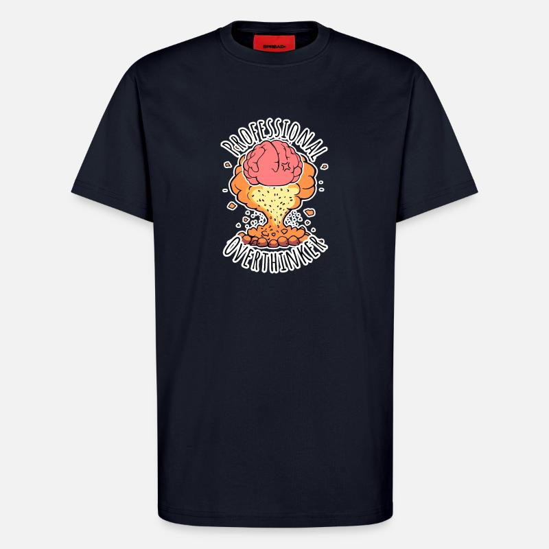 Professional Overthinker - Brain Explosion! - T-Shirt - made by SPREAD - DARK NAVY