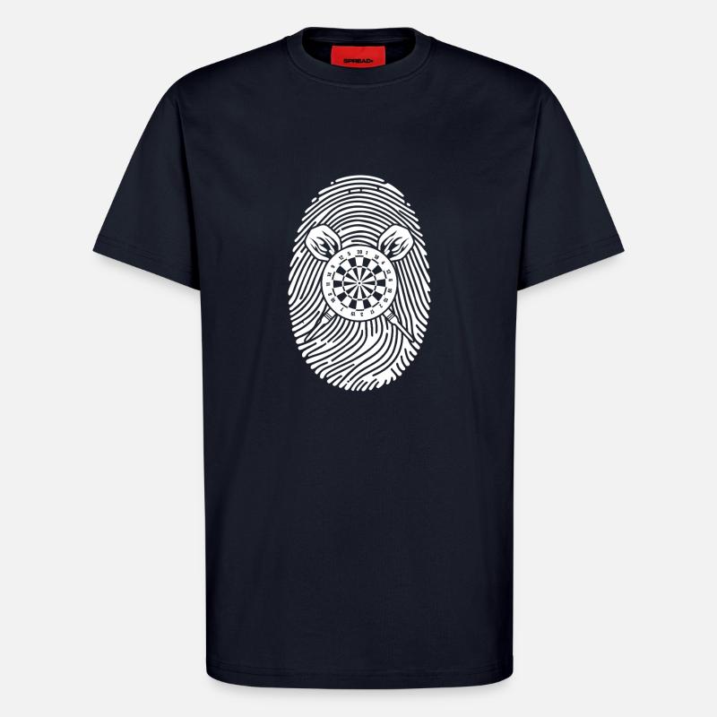 Joueur de fléchettes Fléchettes - T-shirt bio décontracté fabriqué en UE - DARK NAVY