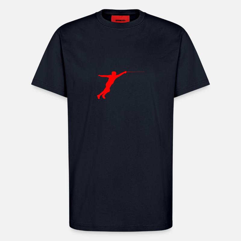 Fechten Fechter Silhouette - T-Shirt - made by SPREAD - DARK NAVY