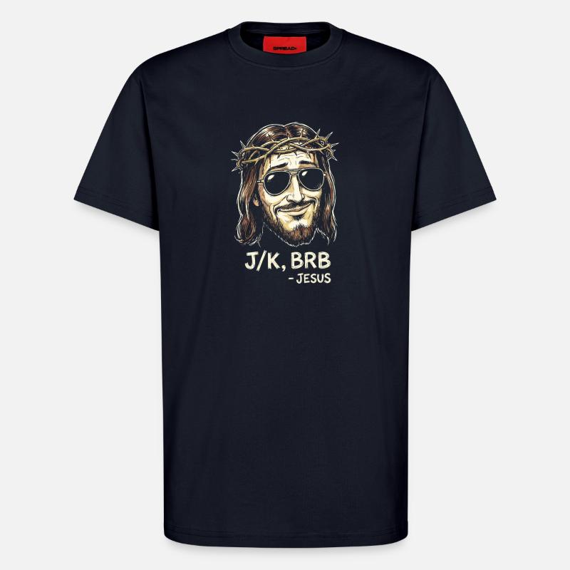 BRB Jesus mit Sonnenbrille - T-Shirt - made by SPREAD - DARK NAVY