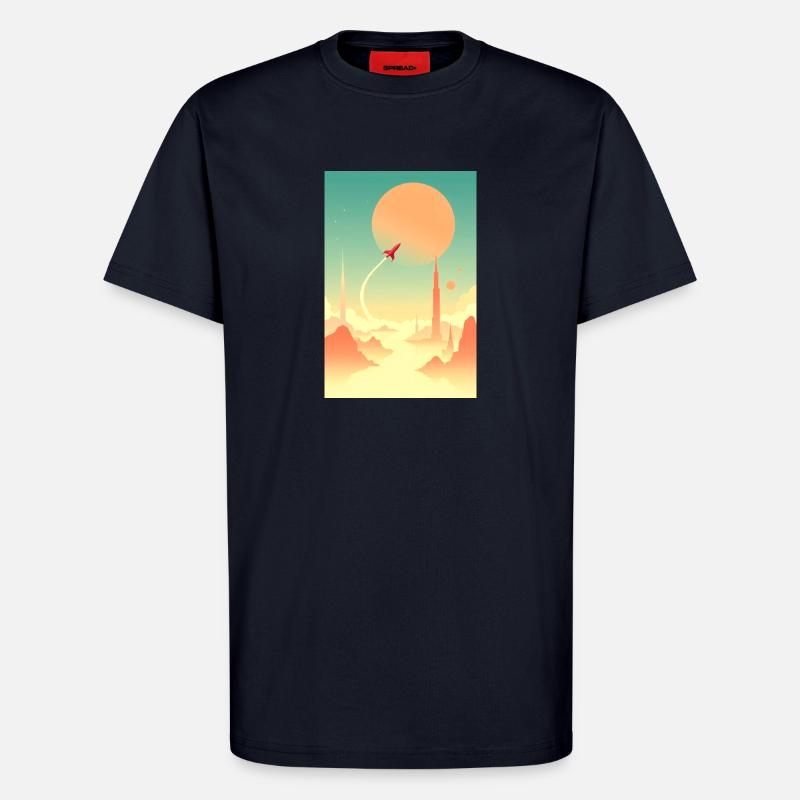 First Journeys Beyond Distant Horizons - T-Shirt - made by SPREAD - DARK NAVY