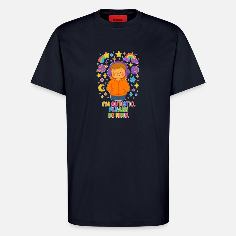 I'm Autistic Please Be Kind - Autismus Kinder - T-Shirt - made by SPREAD - DARK NAVY