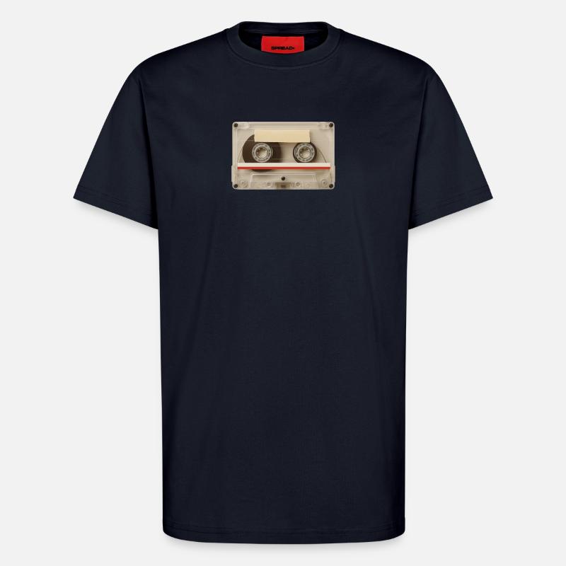 Transparente Kassette – Retro Mixtape - T-Shirt - made by SPREAD - DARK NAVY